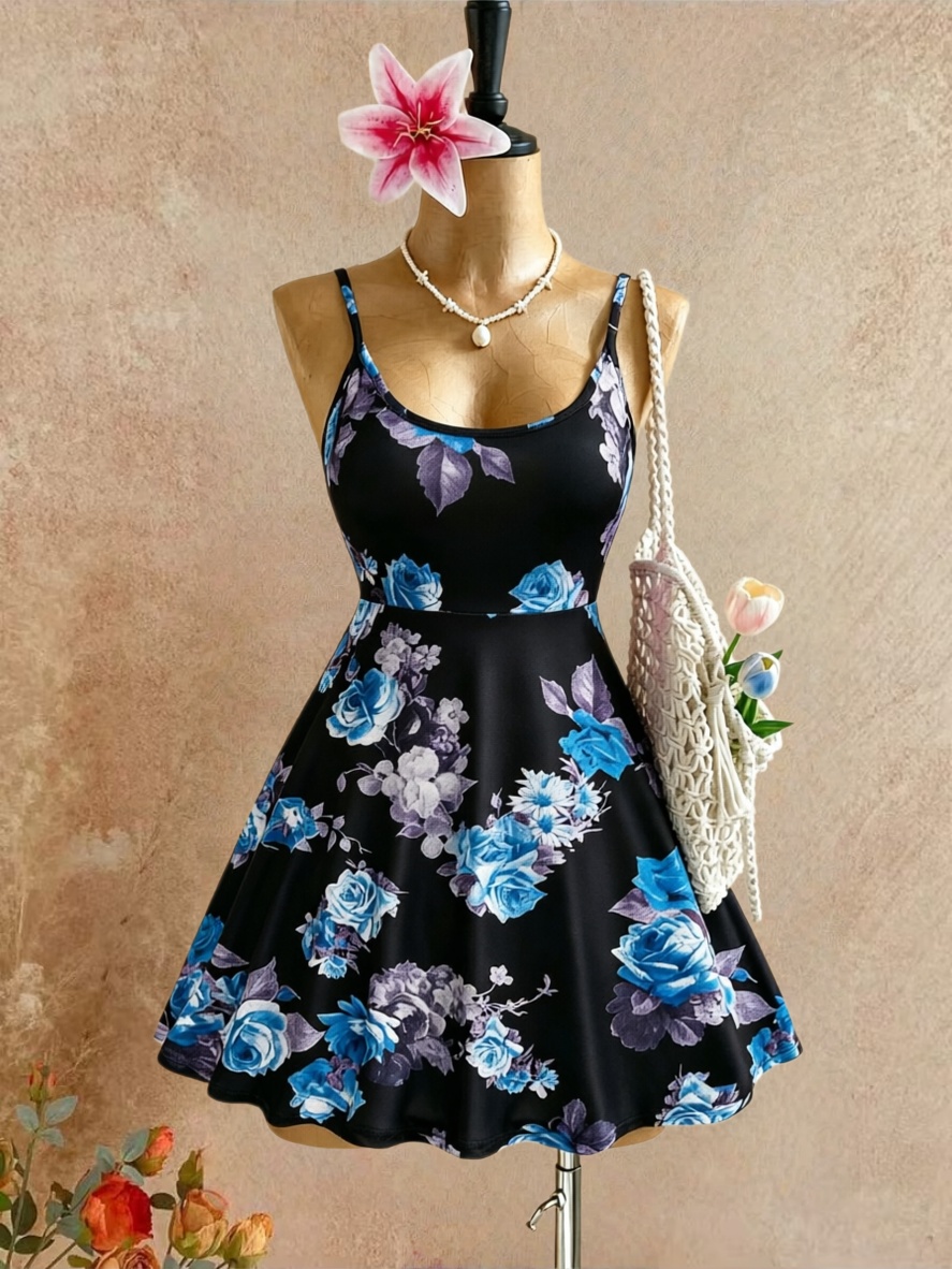 Женское мини-платье больших ра – обзор и цена Romper Floral Print