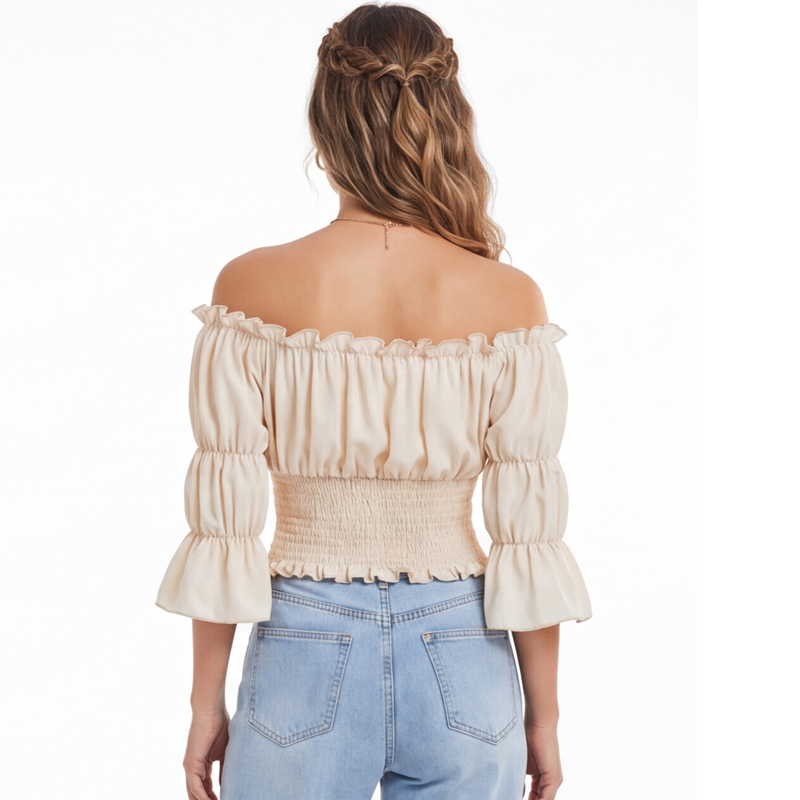 Блузка в стиле Ренессанс для ж – обзор и цена Blouse Off Shoulder
