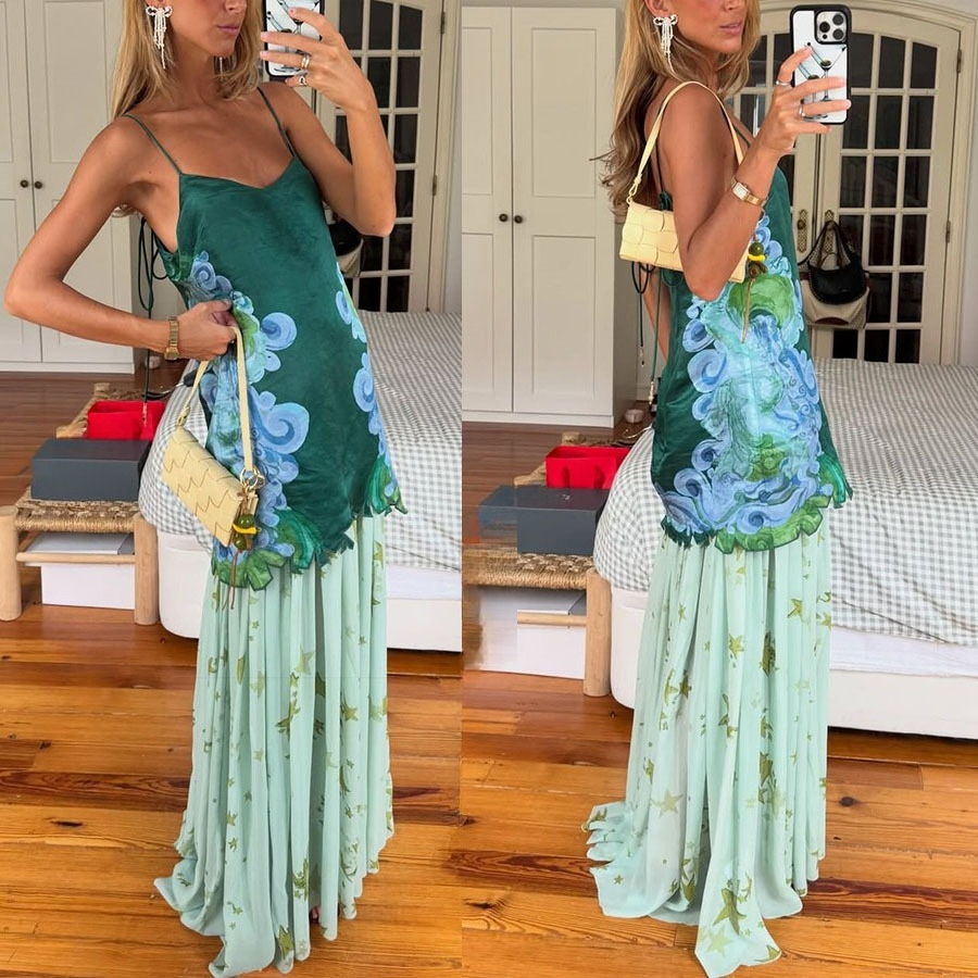 Женский комплект Shpmishal из  – обзор и цена Midi Skirt Floral