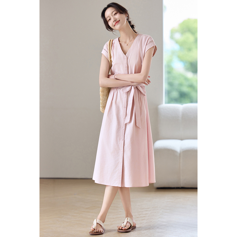 Женское элегантное платье SENT – обзор и цена Linen Dress Wrap