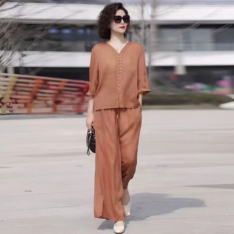 Женский комплект из двух предм – обзор и цена Linen Pant Wide