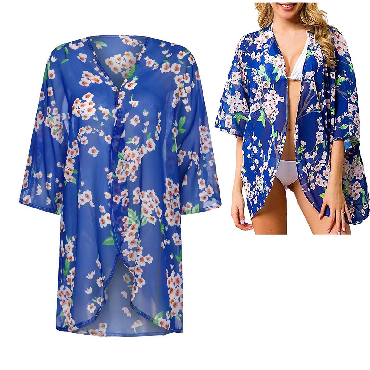 Женское свободное прозрачное ш – обзор и цена Kimono Sheer Floral