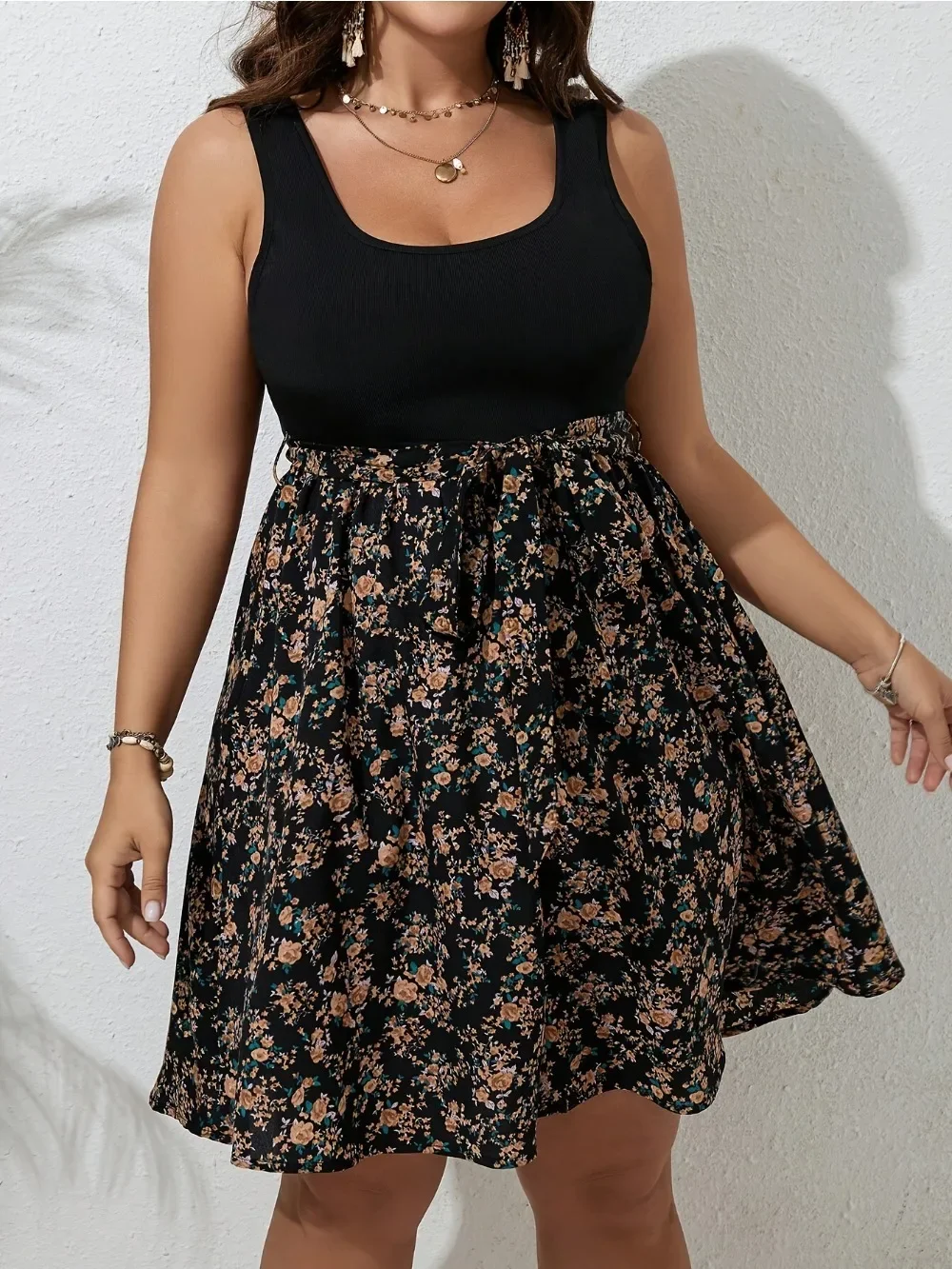 Платье больших размеров, летни – обзор и цена Romper Floral Print