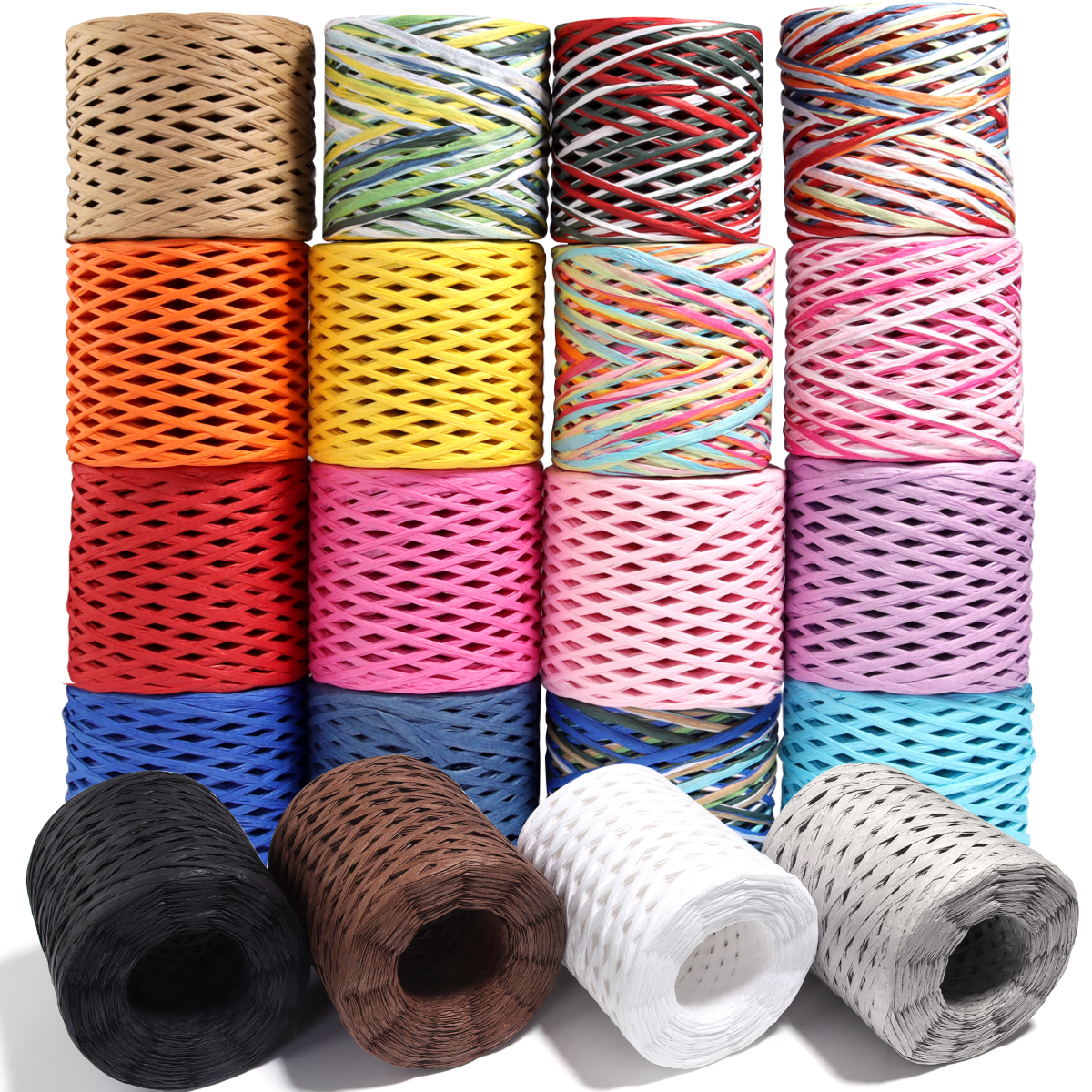 80-200 м/рулон, 4 мм, цветная  – обзор и цена Crochet Bag Raffia
