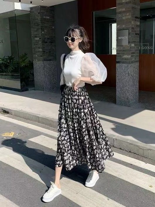 Юбка миди А-силуэта с цветочны – обзор и цена Midi Skirt Floral