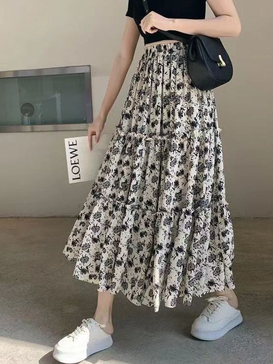 Юбка миди А-силуэта с цветочны – обзор и цена Midi Skirt Floral